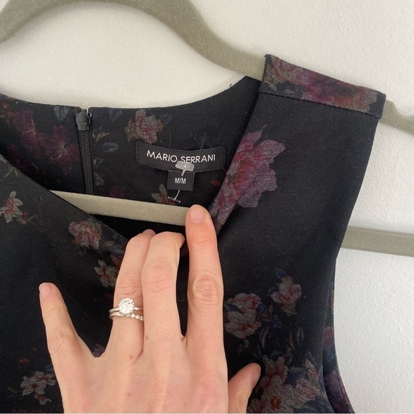 MARIO Serrani Knee Length Shift Floral Dress Medium - Picture 6 of 8